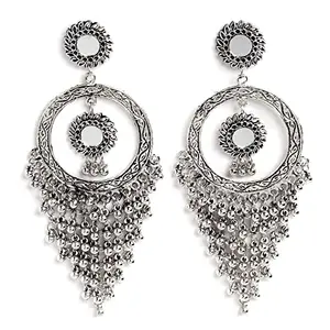 Shining Diva Fashion Oxidised Earring for Women Jewellery Set Latest Stylish Fancy (13210er)