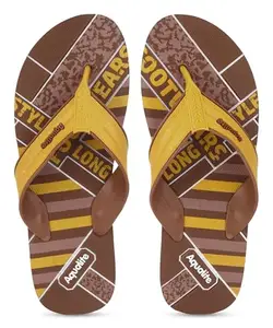 Aqualite Brown Comfort Slippers For Men, UK 6