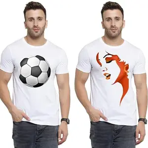 SST - Where Fashion Begins | DP-5535 | Polyester Graphic Print T-Shirt | for Men & Boy | Pack of 2