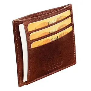 ABYS Bombay Brown Genuine Leather Card Holder||Cards & Card Stock||Card Case|| Money Clips for Men and Women