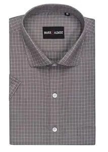 Mark & Albert Men's Half Sleeves Regular Shirt