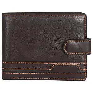Leatherman Fashion LMN Genuine Leather Men Brown Wallet DN03(6 cc Card Slots)