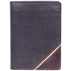 Leatherman Fashion LMN Genuine Leather Unisex Brown Wallet (9 Card Slots)