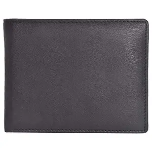 Leatherman Fashion LMN Genuine Leather Black Men Wallet 6 Card Slots