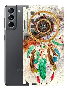 AtOdds - Samsung Galaxy S21 Plus Mobile Back Skin Rear Screen Guard Protector Film Wrap with Camera Protector (Coverage - Back+Camera+Sides) (Dream Catcher)