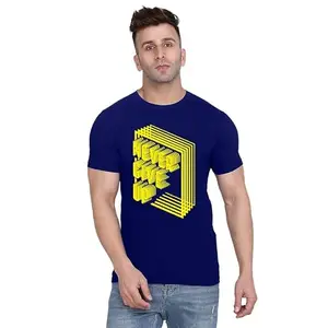 ALLEN BLACK Men's Round Neck T-Shirt,Men's T-Shirt ounge Wear (GRR_ T-Shirt_ S_2539_BZR) Black