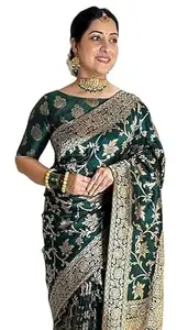 Shasmi Women's Banarasi Saree Pure Kanjivaram Silk Saree Soft new ladies 2026 Design Wear Pattu Sarees Latest Cotton Party Sari collections With Blouse Piece for Wedding sadi (SAM PARI S-7)