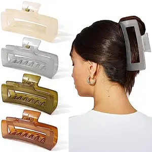 Styling fashion Pack 2 Large Hair Claw Clips for Women Thick Hair clip, Big Jaw Clips for Hair Styling Accessories (Style_2)