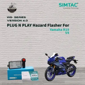 Moto Modz Moto Modz- Hazard Flasher Module For Yamaha R15 V4 Bikes With 2 Year Warranty | Water Resistant | 20 Patterns | Plug N Play | YHMV4-WS4