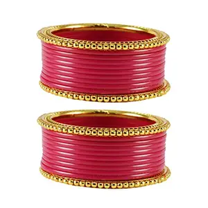 MAYA FASHION Gajari Plain Acrylic-Brass Bangle Elegant Extra Large Size Bangle | Perfect Fit for Plus Size banglesTrendy and Comfortable Fit for woman and girls | (Sku-ban1880)