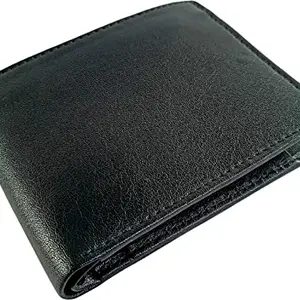 Young Arrow Men Casual Black Genuine Leather Wallet (2 Card Slots)