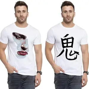 SST - Where Fashion Begins | DP-7126 | Polyester Graphic Print T-Shirt | for Men & Boy | Pack of 2