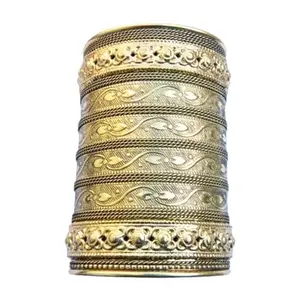 Generic Indian Art handcrafted brass cuff bangle bracelet for men & Women Antique look jewelry Trending brass jewelry Fashionable bangle Designer Jewelry Cuff Bracelet for her