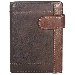 Leatherman Fashion LMN Genuine Leather Men Dark Brown L Brown Wallet 576_72