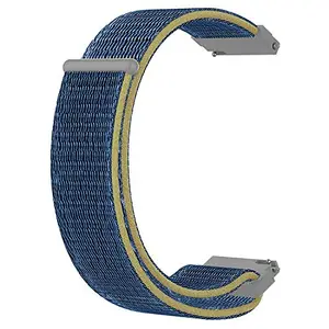 ACM Watch Strap Nylon Soft compatible with Noise Colorfit Pulse 4 Smartwatch Sports Band Blue