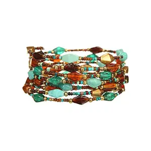 DCA Glass/Steel Multicolor Women Bangle/Bracelet (1115)