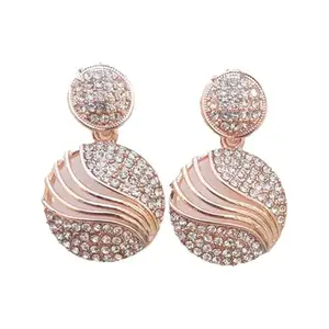 American DIAMOND Rose Gold Plated Earrings with studs