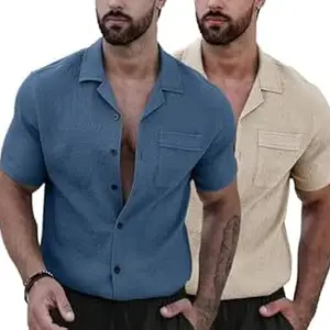 Lymio Shirt for Men || Casual Regular Fit Stylish Shirt || Available in Combo Pack of 2 (D-16-23)