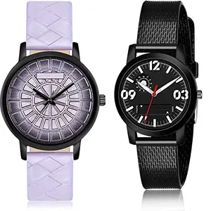 NEUTRON Present Analog Purple and Black Color Dial Women Watch - GM509-(20-L-10) (Pack of 2)