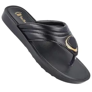 WALKAROO Sandals For Womens|Light Weight and Comfortable|Stylish and Soft Cushion|WL7185 - Black