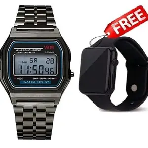 WATCHSTAR Free LED Stylish Mens Black Digital Watch for Men(SR-075) AT-75