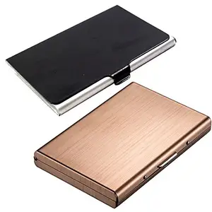 Stealodeal Rose Gold Trending Metal with Blue Stainless Steel Card Holder