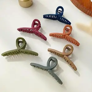 Dunlin, Matte Hair Claw | Trendy Hair Accessory Sculpted Matte Hair Claw | Modern Hair Styling Clip for Thick Hair claw clips (pack of 6)
