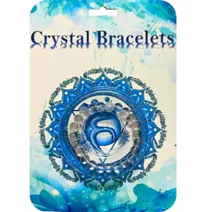 Natural Crystal Bracelet, 8mm Round Beads, White, MGL Certified