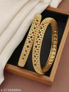 Beautiful bangles for women and girls in gold micro plating| design - 1561 stylish and beautiful design Bangles