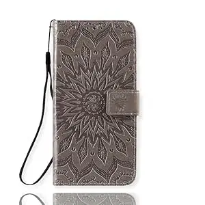 TROUNCE for VIVO V70 Elite Mobile Flip Cover Pu Leather Case | Shock Proof with Card Cash Holder Wallet & Magnetic Lock - Queen Grey