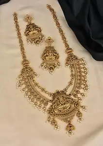 Kala Kriti Kalakriti Premium Quality Lakshmi Haram With Earrings