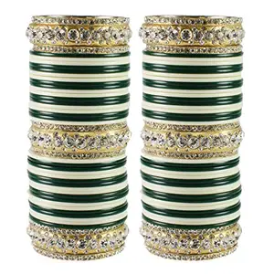 MAYA FASHION Multi Stone Acrylic-Brass Bangle Elegant Extra Large Size Bangle | Perfect Fit for Plus Size banglesTrendy and Comfortable Fit for woman and girls | (Sku-ban1823)