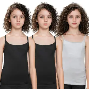 Adira | Cotton Camisole for Beginners | Beginners Cami for Puberty | Flat Padding for Nipple Coverage | Confidence for School & Home | Soft Stretchy Cotton | Pack of 3