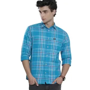 Brand: The Indian Garage Co The Indian Garage Co Men Slim Fit Checkered Full Sleeves Spread Collar Casual Shirt