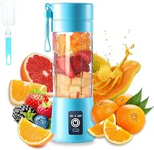 Portable Blender, 380ml Six 3D Juice cup, Personal Mixer Fruit Rechargeable