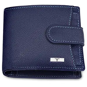 URBAN FOREST Oswald Blue Leather Wallet for Men