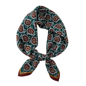 Printed Women Scarf | Scarf For Women Square | 65 * 65cm Green