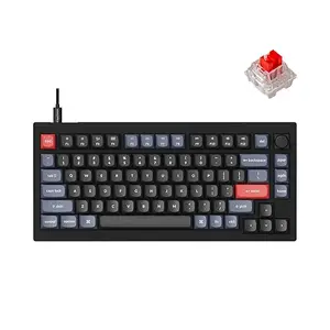Keychron V1 Wired Custom Mechanical Keyboard, 75% Layout Qmk/Via Programmable Macro