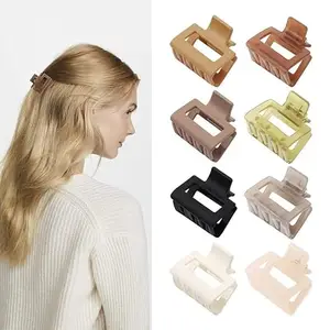 TRENDY CLUB Hair Claw Clips for Women - Small Claw Clips for Thin Hair 1.57 Inch Mini Hair Clips No Slip Medium Hair Clips Square Claw Clips Hair Styling Accessories for Women Girls