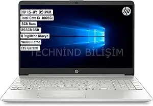 Hp 15 Dy-1091wm, Core i3-1005G1 8gb RAM 256gb SSD 15.6” windows 10 English Keyboard
