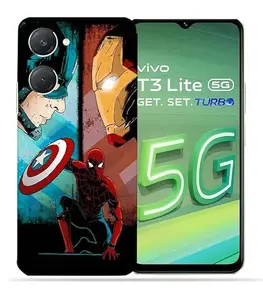 OggyBaba Spicap Ironman Vivo T3 Lite 5g Mobile Back Skin Rear Screen Guard Protector Film Wrap (Coverage - Back+Camera+Sides)