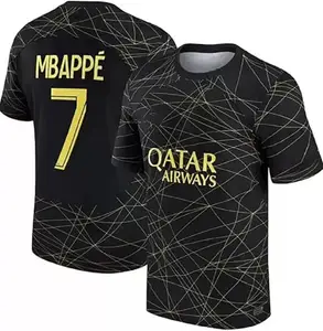 Mbappe 7 Black Football Jersey Pariss Tshirt 2024-2025 for (Mens & Kids)(12-13 Years)