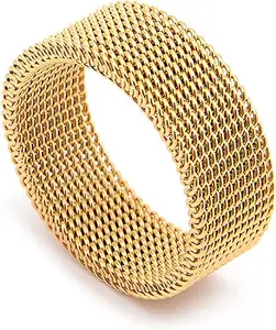 MEENAZ Ring for Men Mens couples gents unisex Boys Boyfriend Friends Stainless Steel thumb Band Stylish adjustable proposal Couple Gold Platinum combo Valentine Anniversary chain Finger RINGS 111_20