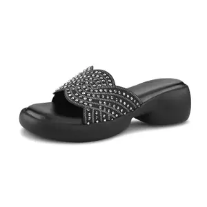 Visit the Centrino Store Centrino Women's Sandals | Stylish Slip-On Sandals for Ladies |Elegant Slide Sandals with Butterfly Studded Embellishment Design | Lightweight and Durable Fashion Footwear (9310)