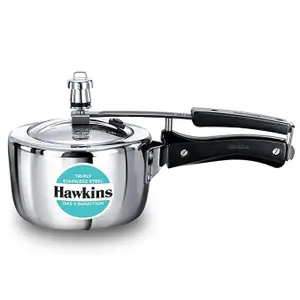 Hawkin's 1.5 Litre Pressure Cooker | Stainless Steel | Inner Lid Cooker | Induction Cooker | Small Cooker |