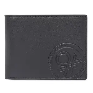 UNITED COLORS OF BENETTON Men Serrat Passcase Wallet - Black, No. of Card Slot : 12