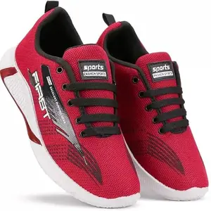 WORLD WEAR FOOTWEAR Stylish Comfort & Breathable Gym,Running,Cycling & Sport Shoe for Men's (Red) AF_9399-8