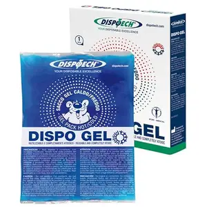 HOLD Dispotech Dispo Gel - With cover & show box 14 x 24 cm - Hot & Cold Gel Pack | Reusable Heat at Microwave Boiling Water, Cooling at Refrigerator, Non Toxic Gel | pain Swelling instant solution neck ankle back elbow knee shoulder for Home Travel Work