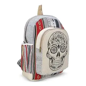 Rama New Himalayan Hemp Laptop Bag Backpack/college bag| School bag boys & Traveler Bag (Ghost Design Multicolor)
