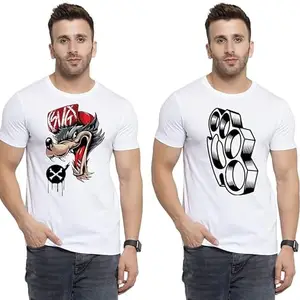 SST - Where Fashion Begins | DP-8287 | Polyester Graphic Print T-Shirt | for Men & Boy | Pack of 2